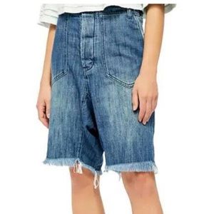 We The Free Blue Denim Women Shorts